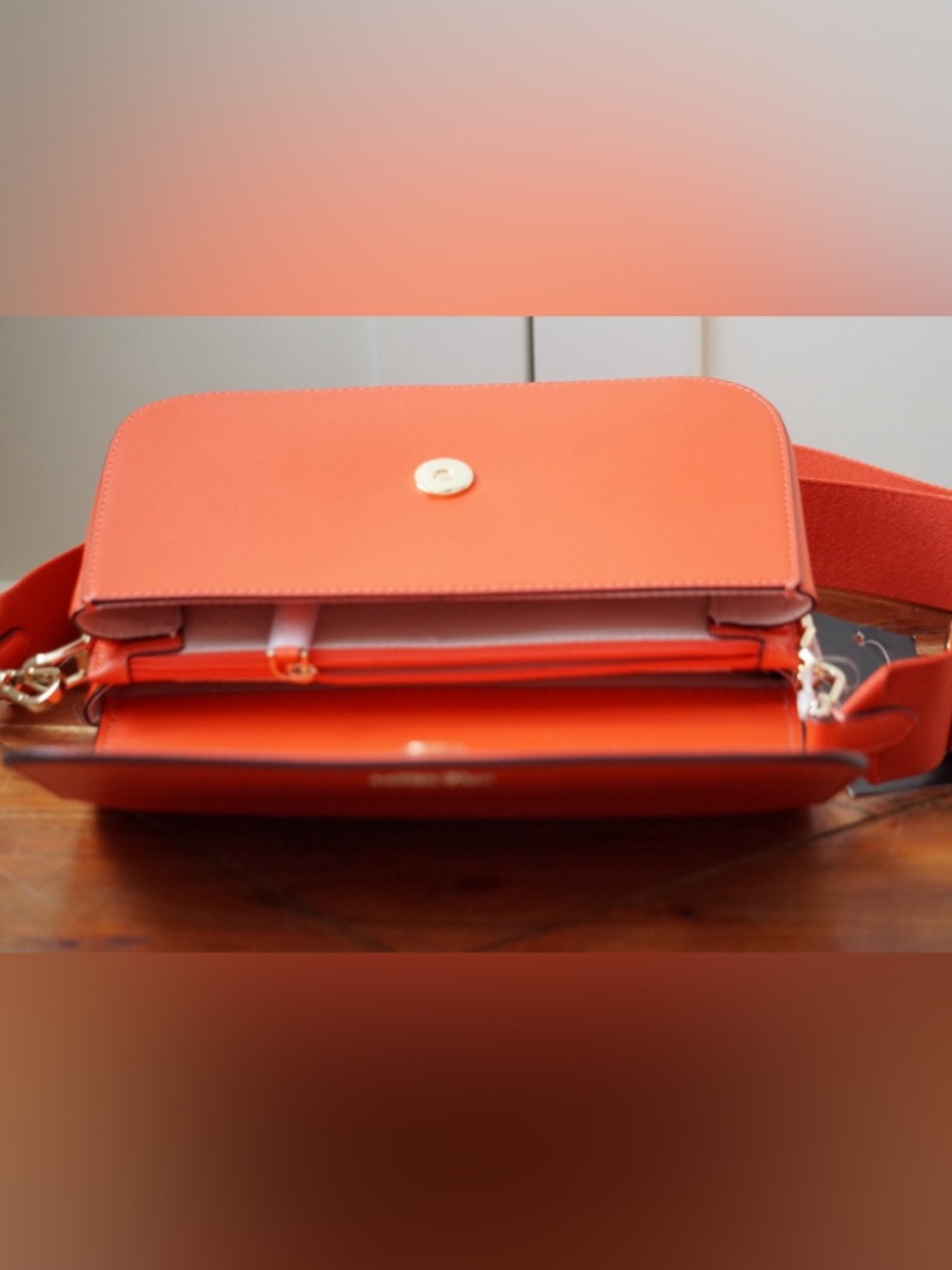 kate spade Buddie Smooth Leather Medium Satchel Magma Orange NWT - Picture 12 of 16